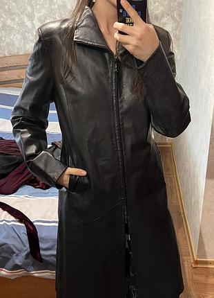Плащ шкіряний