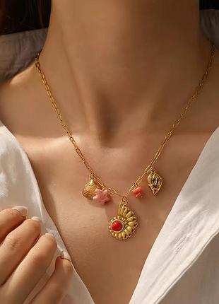 Прикраса з підвісками морська тематика нержавіюча сталь stainless steel