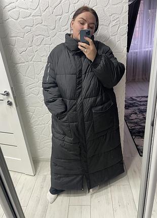 Зимове довге пальто /куртка /пуховик