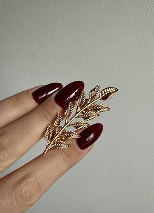 Пін значок металевий брошка “лаврова гілка” | символ елегантності та сили