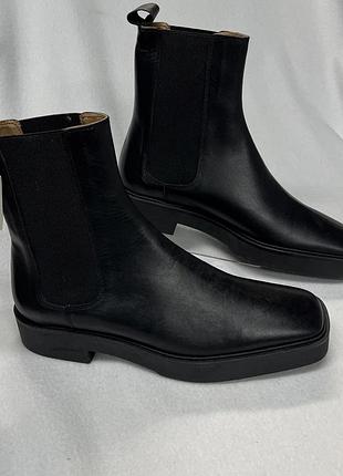 Шкіряні черевики челсі zara