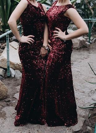 Вечірня сукня з паєтками