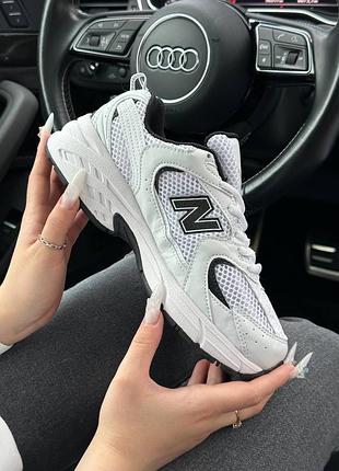 Женские кроссовки new balance 530 white black premiun