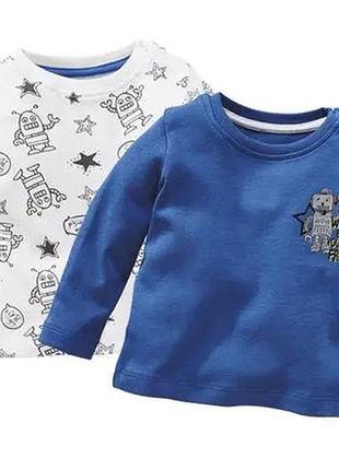Кофты регланы лонгсливы lupilu на мальчика малыша / набор 2 шт. / работы / р.74-80 - 6-12 месяцев / 10700