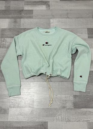Жіночий вкорочений світшот champion (s-m) женски короткий свитшот