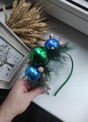 Обруч новогодней игрушки, обруч игрушки, ободок новогодней игрушки, обруч новогодняя игрушка, обруч новогодней шарики