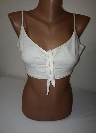 Хлопковый белый топ noisy may