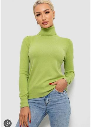 Салатовий вовняний гольф водолазка від benetton