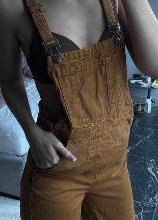Комбінезон джинсовий коричневий гірчичний