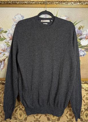 Кашемировый свитер джемпер кашемир оверсайз серый графит размер м, l