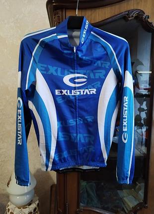 Велофутболка джерси длинный рукав exustar