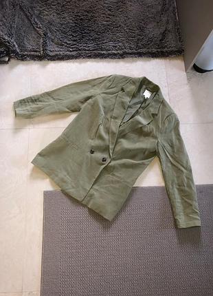 Піджак жакет базовий оливковий хакі пиджак оливковый