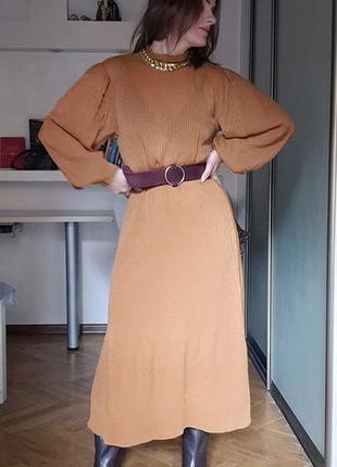 Платье миди с рукавами-фонариками &amp;other stories