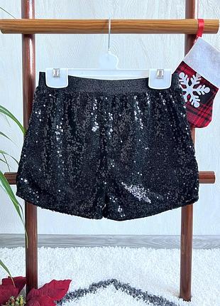 🎄шорти розшиті неймовірно сяючими паєтками від tu на 8 років, 128 см.