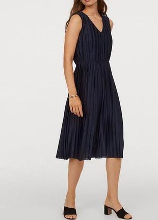 Новое платье синего цвета,нарядное,h &amp; m,eur xs