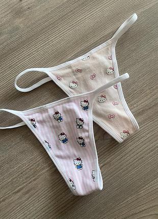 Трусики стрінги мікрофібра набір primark hello kitty