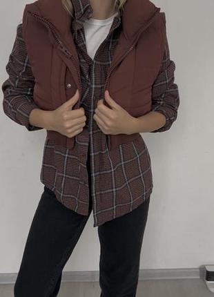 Шоколадна картата сорочка xs/s/m