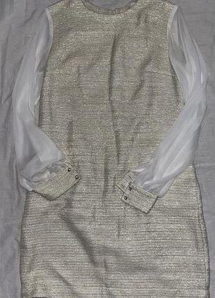 Платье с прозрачным рукавом