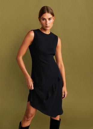 Шелковое платье черное reserved 2