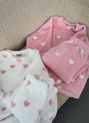 Тепла м'яка піжама вільного крою в сердечко 😍 5 кольорів