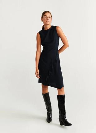 Шелковое платье черное reserved