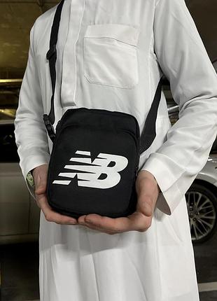 Новинка new balance барсетка oxford 1000d чорна якісна на 2 відділення