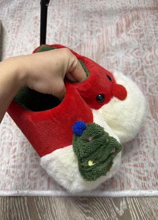 Зимові теплі різдвяні домашні тапочки,капці для дому,новорічні,святкові merry christmas