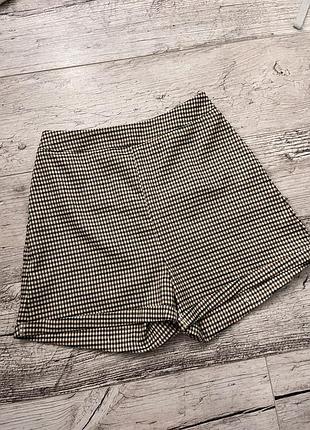 Шорти жіночі в клітинку (висока посадка)