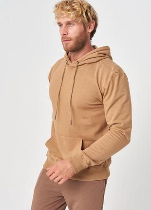 Худи мужской однотонный трикотаж петля cotton 65%