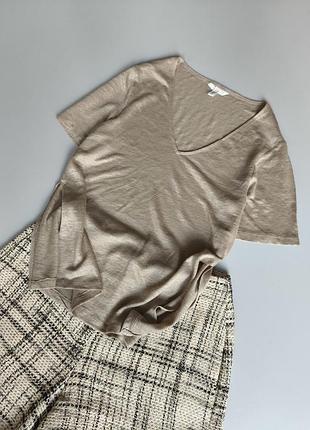 H&m футболка із льону з розрізами