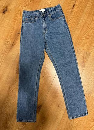 Джинсы синие женские slim fit h&amp;m, размер s.