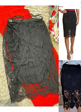 Базова чорна кружевна спідниця  від anne klein,p4-6