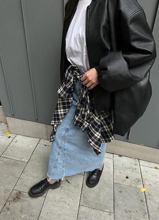 Джинсова спідниця максі