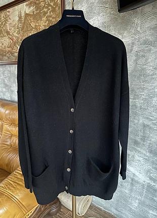 Шерстяний чорний кардиган cos