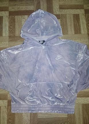 Nike велюр/бархат. детская кофта с капюшоном 3