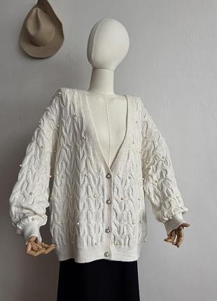 Кардиган з перлинками