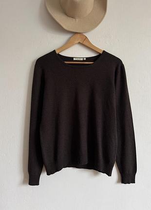 Шоколадний кашеміровий з шовком джемпер