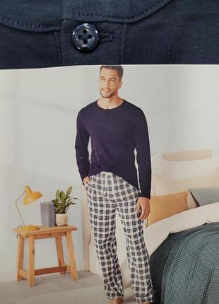 Мужская пижама с фланелевыми брюками livergy ничевина livergy