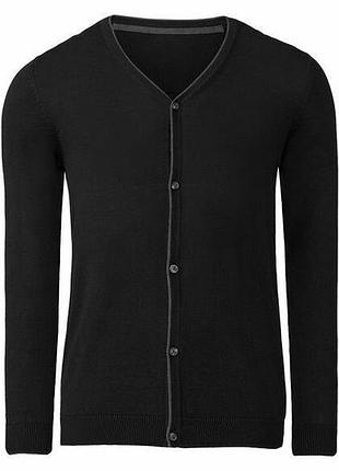 Мужской черный кардиган, кофта livergy / нитевичка