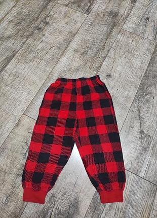 Брюки хлопковые в клетку, george, р. 92-98, 2-3 года, длина 51см