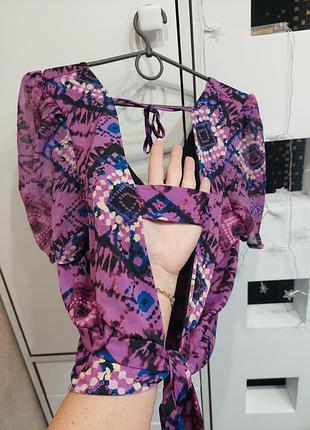 Укороченнная блуза morgan с открытой спинкой