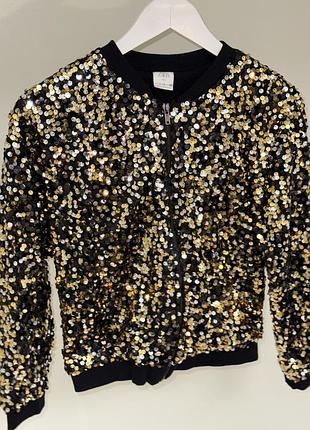 Бомбер zara дитячий на зріст 152 см