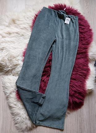 🩷🌟💚 стильові брюки кльош в рубчик красивого кольору