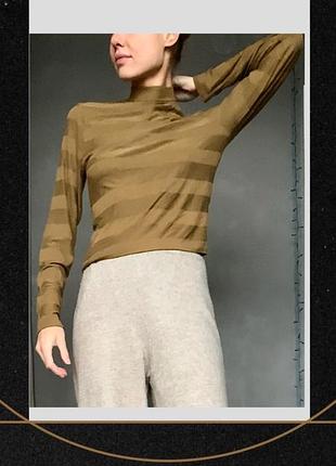 Оливковий светр гольф лонгслів водолазка зелена кофта горло трикотаж віскоза лайм y2k oldmoney other