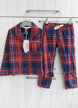 Брендовая хлопковая пижама на рост 98-107