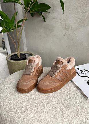 Кеди зимові замшеві