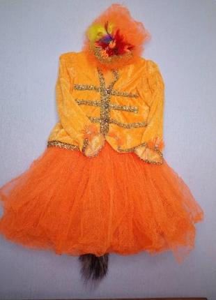 Костюм карнавальный новогодний лисички хвост из натурального меха