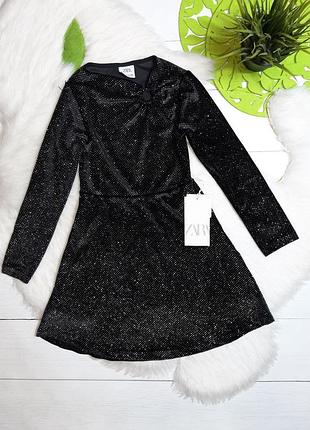 Невероятное бархатное платье в блестках zara