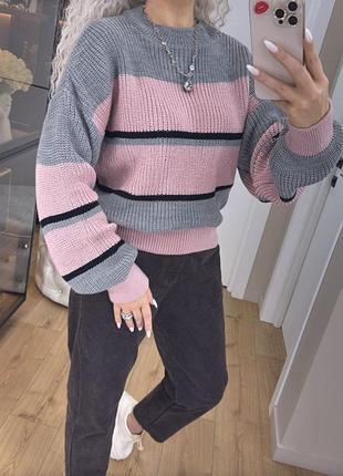 Светр кофта широка смужка