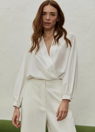 Блуза-боді софт молочна